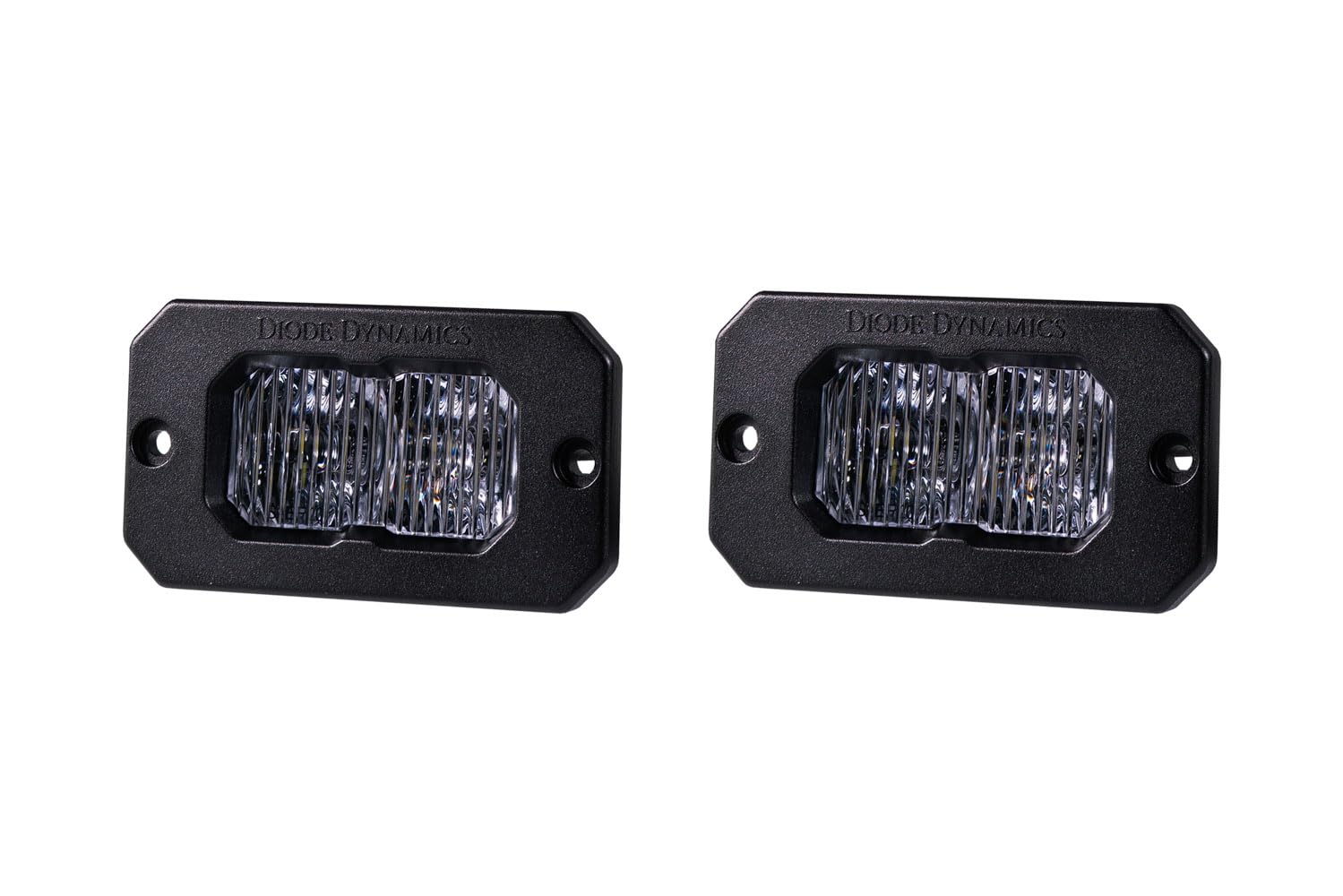 Diode Dynamics Stage Series 2in SAE White Sport Flush Mount LED Pod (pair), SAE Fog w/Amber Backlight