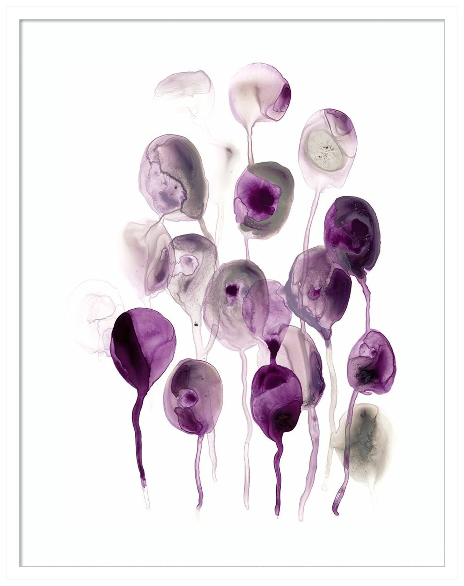 Amanti Art Framed Wall Art Print (26x33) Plum Pods II by June Erica Vess Framed Poster for Wall Decor, Living Room, Bedroom, Bathroom, Kitchen, Office or Business Artwork from WI, USA