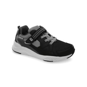 Stride rite Boy's M2P Journey2 Adaptable Athletic Sneaker, Black, 2 X-Wide Little Kid