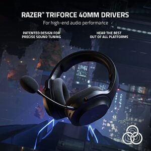 Razer Barracuda X Wireless Gaming & Mobile Headset (PC, PlayStation, Switch, Android, iOS): 2.4GHz Wireless + Bluetooth - Lightweight - 40mm Drivers - Detachable Mic - 50 Hr Battery - Black