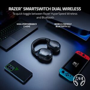 Razer Barracuda X Wireless Gaming & Mobile Headset (PC, PlayStation, Switch, Android, iOS): 2.4GHz Wireless + Bluetooth - Lightweight - 40mm Drivers - Detachable Mic - 50 Hr Battery - Black