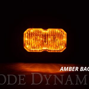 Diode Dynamics Stage Series 2in SAE Yellow Sport Standard LED Pod (pair), Spot w/Amber Backlight