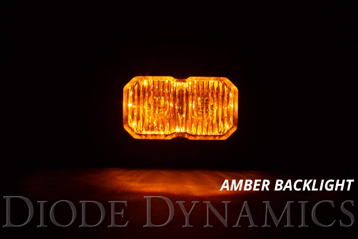 Diode Dynamics Stage Series 2in SAE Yellow Sport Standard LED Pod (pair), Spot w/Amber Backlight