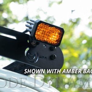 Diode Dynamics Stage Series 2in SAE Yellow Sport Standard LED Pod (pair), Spot w/Amber Backlight