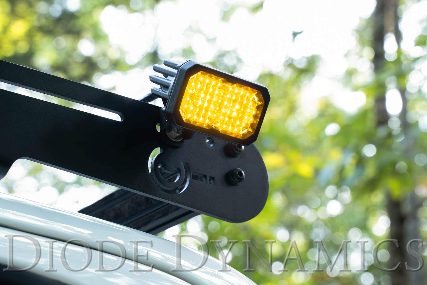 Diode Dynamics Stage Series 2in SAE Yellow Sport Standard LED Pod (pair), Spot w/Amber Backlight