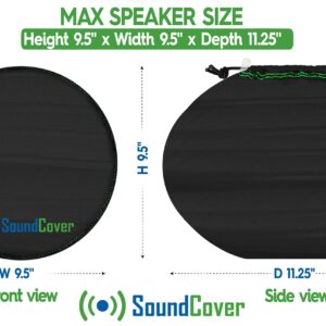 Two Small Black Marine Wakeboard Tower Pod Speaker Covers for Small Boat Speakers - Cover Dimensions H 7.5" x W 7.5" x D 7.5" - Fits Boss, Rockville, Kicker, Pyle & NOAM NUTV5