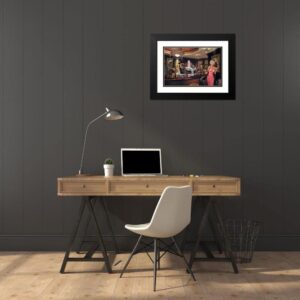 ArtDirect Java Dreams II 24x17 Black Modern Wood Framed with Double Matting Museum Art Print by Consani, Chris