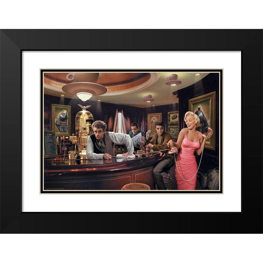 ArtDirect Java Dreams II 24x17 Black Modern Wood Framed with Double Matting Museum Art Print by Consani, Chris