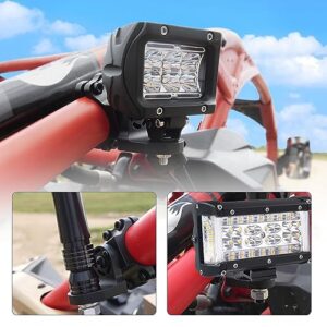 2X UTV ATV Mount Brackets for LED Whip Light Bar Led Pods 1.75" Roll Bar UTV.