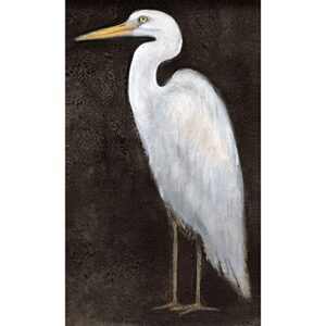 ArtDirect White Heron Portrait II 12x18 Black Modern Wood Framed with Double Matting Museum Art Print by OToole, Tim