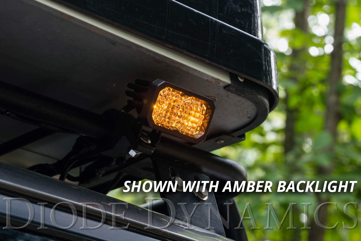 Diode Dynamics Stage Series 2in SAE/DOT White Pro Standard LED Pod (pair), Spot w/Amber Backlight