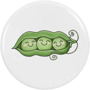 2 x 38mm 'Peas In A Pod' Small Button Pin Badges (BB00077339)