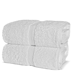 chakir turkish linens, 100% cotton premium quality turkish bath sheets (35''x70'' large bath sheet towels - white)