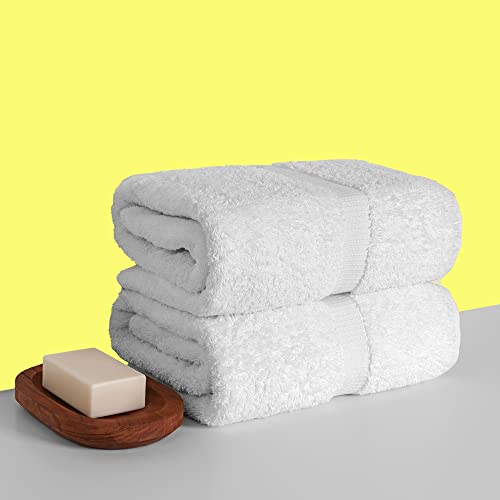 Chakir Turkish Linens, 100% Cotton Premium Quality Turkish Bath Sheets (35''x70'' Large Bath Sheet Towels - White)