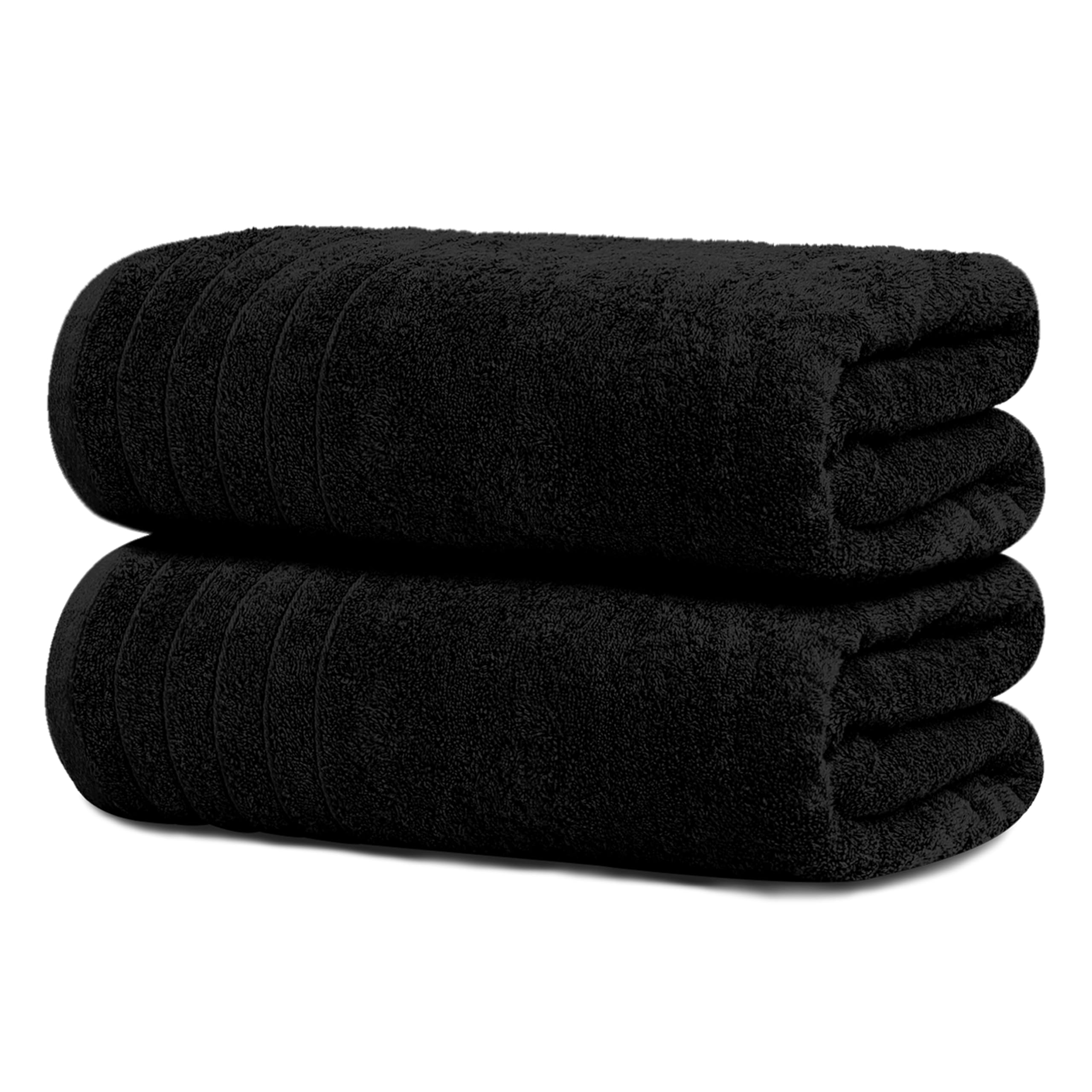 Tens Towels Large Bath Sheets, 100% Cotton, 35x70 inches Extra Large Bath Towel Sheets, Lighter Weight, Quicker to Dry, Super Absorbent, Oversized Bath Towels (Black)