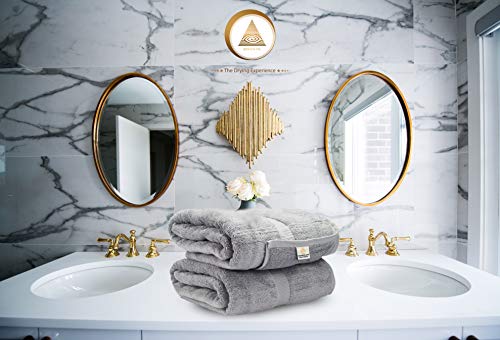 Zenith Luxury Bath Sheets Towels for Adults - Extra Large Bath Towels Set 40X70 Inch, 600 GSM, Oversized Bath Towels Cotton, Bath Sheets, XL Towel 100% Cotton. (2 Pieces,Charcoal)