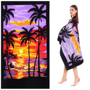 Chavish Oversized Beach Towel Cotton, Extra Large 40"X70" Thick Pool Towel High Absorbent, XL Soft Plush Beach Towels for Adults Mens Women