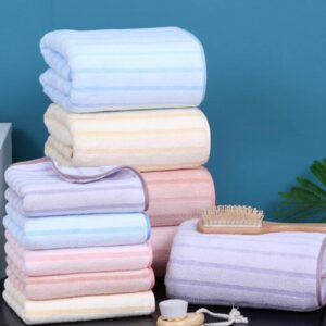 Scceatti Bath Towels Set of 2 Oversized Luxury Ultra Soft Bathroom Towel Sets Quick Dry Absorbent Thick Plush Coral Fleece Shower Towels Sheets for Bathroom Adults Women Gifts 24x55In/14x30In Purple