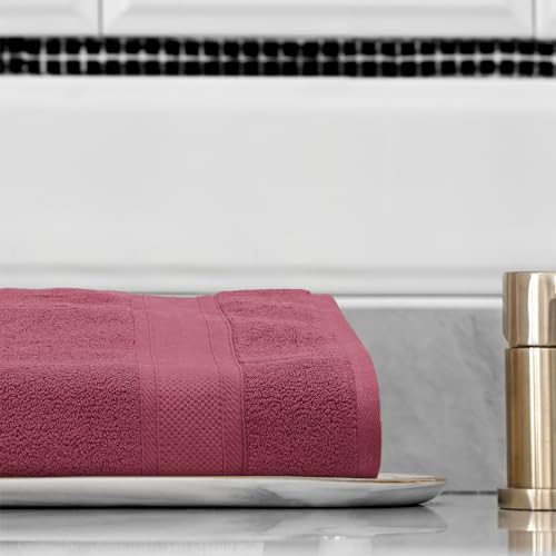 Magshion Extra Large Cotton Bath Sheet for Bathroom Adults Oversized Quick-Dry Bath Sheet Towel, Burgundy