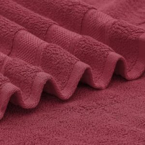 Magshion Extra Large Cotton Bath Sheet for Bathroom Adults Oversized Quick-Dry Bath Sheet Towel, Burgundy