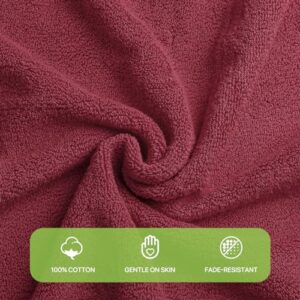 Magshion Extra Large Cotton Bath Sheet for Bathroom Adults Oversized Quick-Dry Bath Sheet Towel, Burgundy