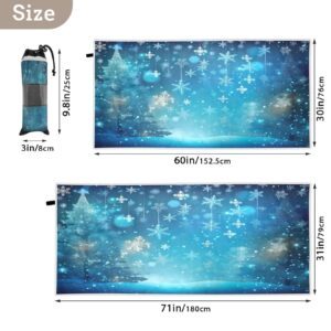 Christmas Winter Lights Snowflakes Beach Towel Quick Dry Beach Blanket Sand Free Towel Beach Towels Oversized Pool Towels Travel Towel for Women Men Gym Sports Camping Swimming Beach Essentials M