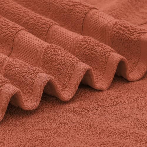 Magshion Extra Large Cotton Bath Sheet for Bathroom Adults Oversized Quick-Dry Bath Sheet Towel, Rust