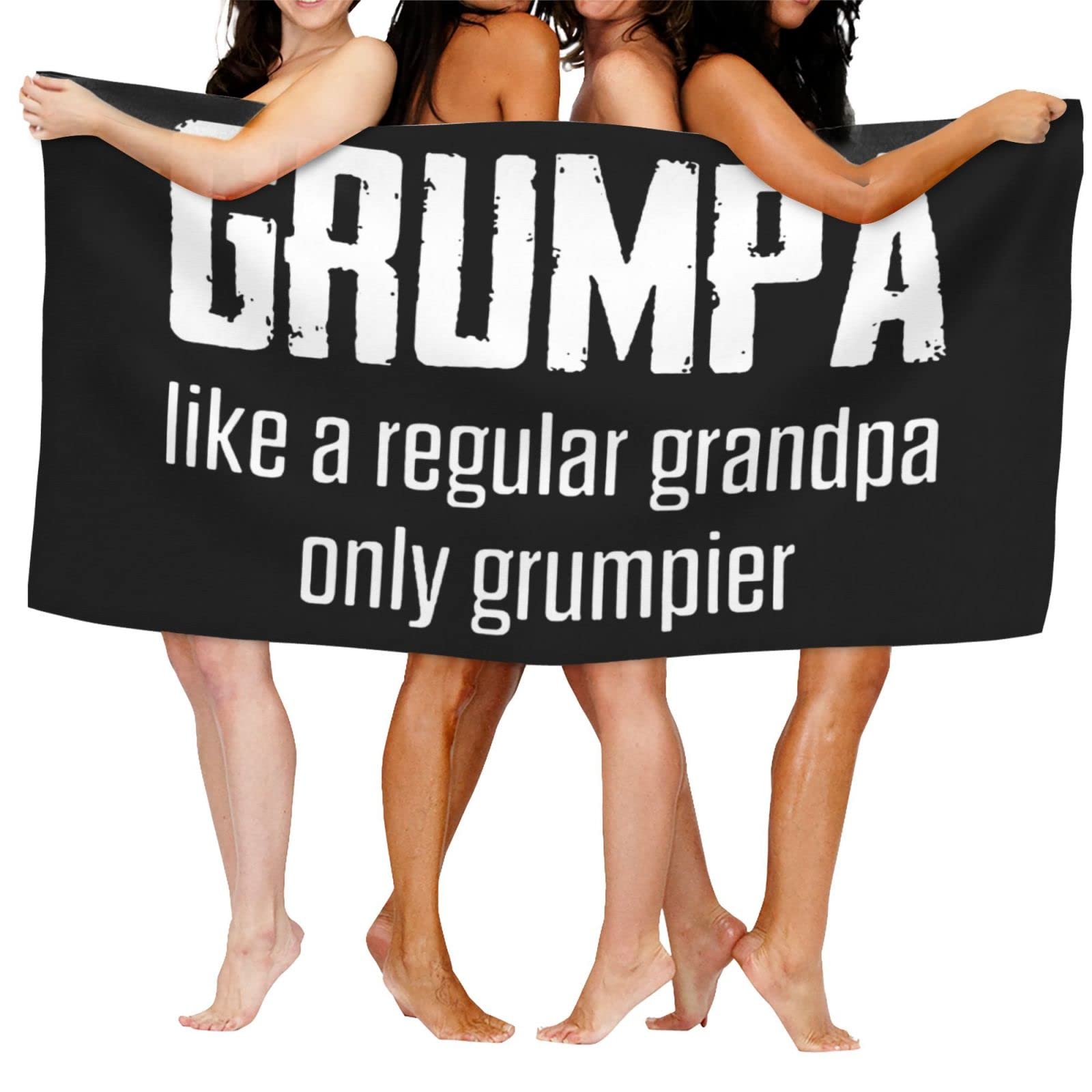 Zahika Grumpa Like Regular Grandpa Beach Towel Absorbent Bathroom Towels Beach Towels Oversized Super ​32x52 Inch