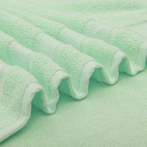Magshion Extra Large Cotton Bath Sheet for Bathroom Adults Oversized Quick-Dry Bath Sheet Towel, Mint Green