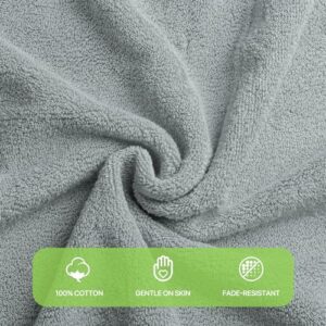 Magshion Extra Large Cotton Bath Sheet for Bathroom Adults Oversized Quick-Dry Bath Sheet Towels Set of 2,Gray