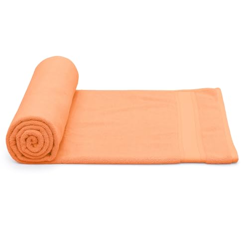 Magshion Extra Large Cotton Bath Sheet for Bathroom Adults Oversized Quick-Dry Bath Sheet Towel, Peach