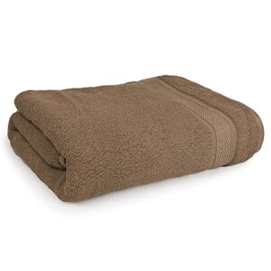 magshion extra large cotton bath sheet for bathroom adults oversized quick-dry bath sheet towel, brown