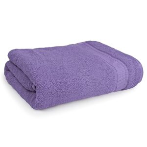 magshion extra large cotton bath sheet for bathroom adults oversized quick-dry bath sheet towel, light purple