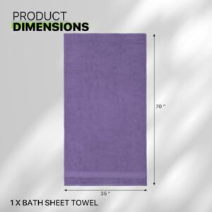 Magshion Extra Large Cotton Bath Sheet for Bathroom Adults Oversized Quick-Dry Bath Sheet Towel, Light Purple