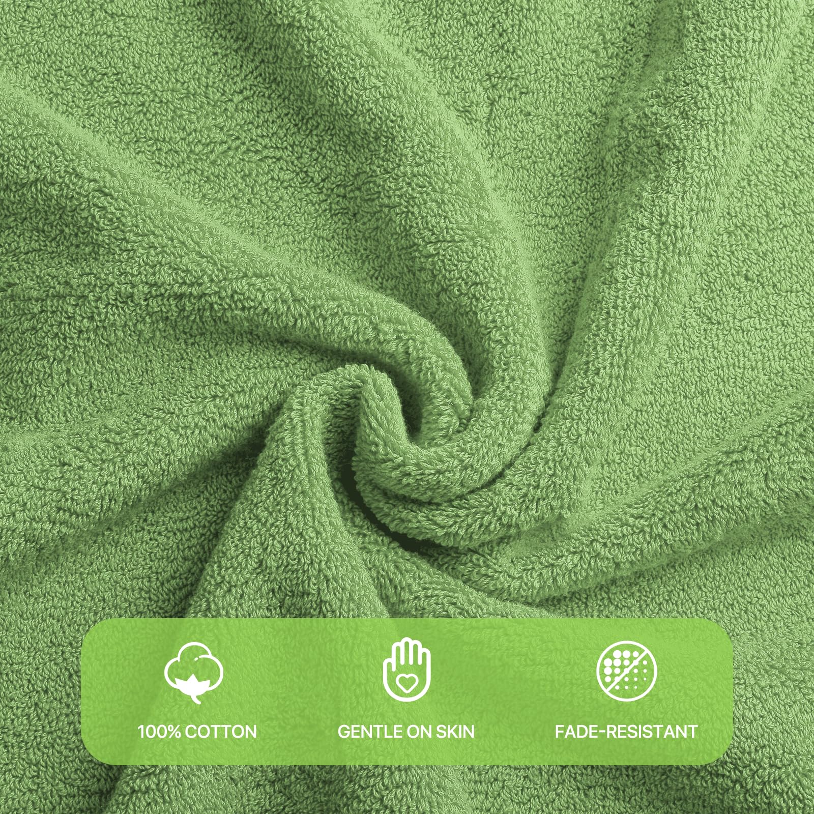 Magshion Extra Large Cotton Bath Sheet for Bathroom Adults Oversized Quick-Dry Bath Sheet Towel, Olive Green