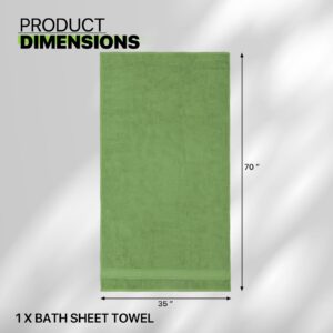 Magshion Extra Large Cotton Bath Sheet for Bathroom Adults Oversized Quick-Dry Bath Sheet Towel, Olive Green