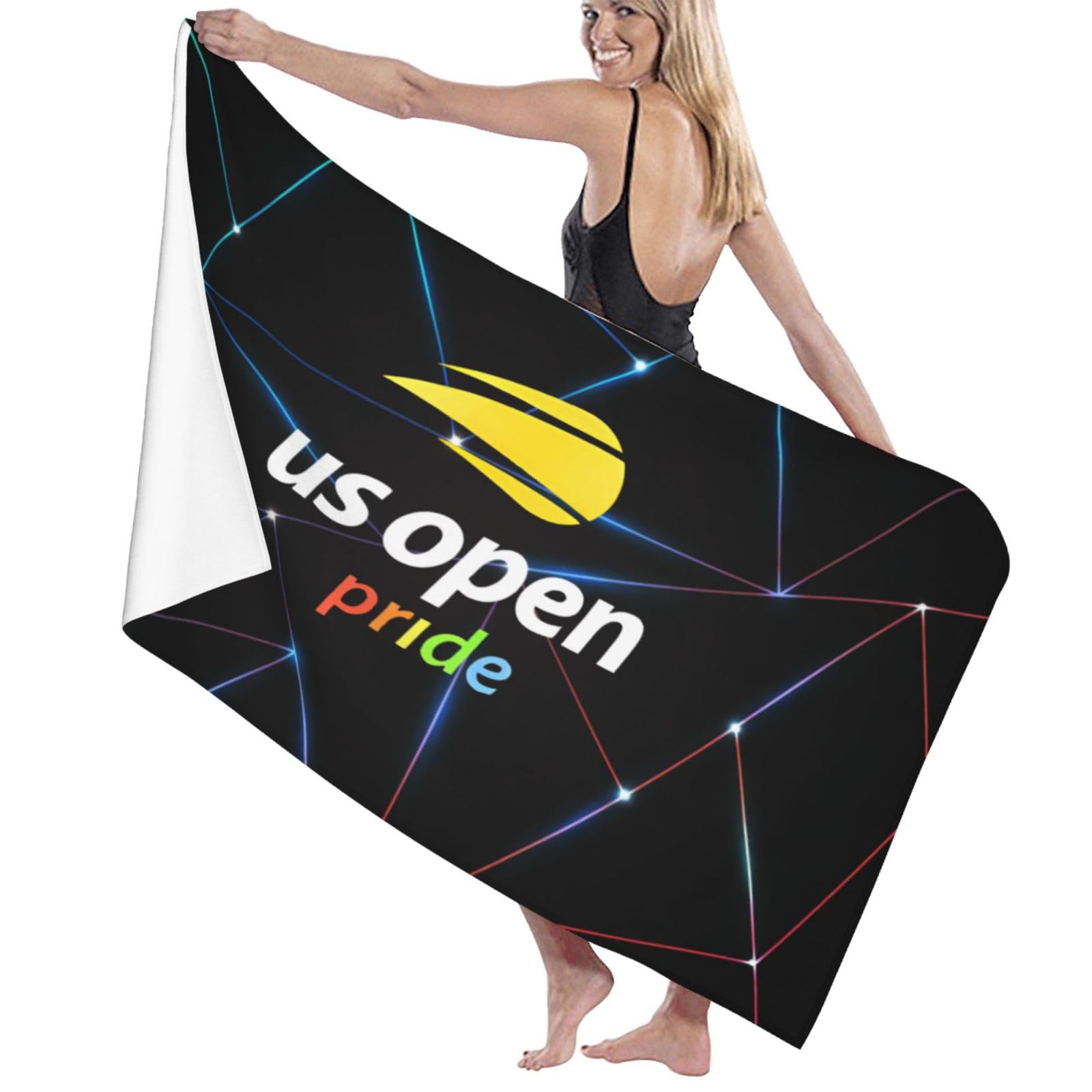 Lujzwop Us Open Tennis 2023 Beach Towel, Oversized Pool Towel, Quick Dry Microfiber Beach Towel for Men and Women