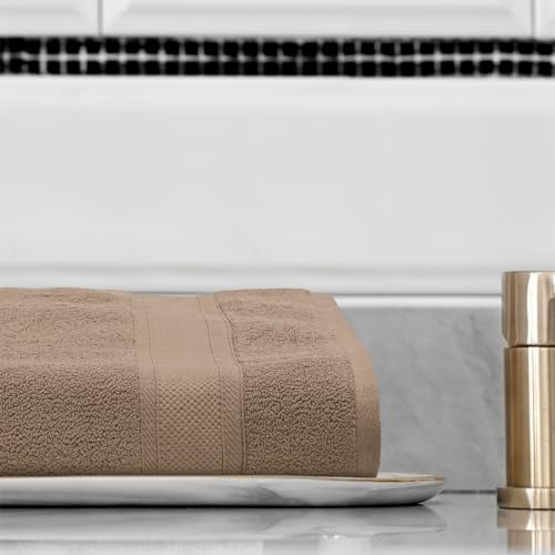 Magshion Extra Large Cotton Bath Sheet for Bathroom Adults Oversized Quick-Dry Bath Sheet Towels Set of 2,Brown