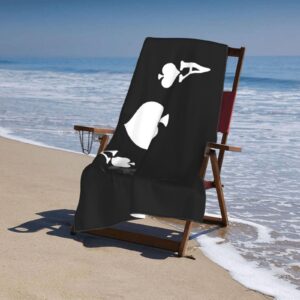 ADOSIA Ace of Spades Poker Beach Towel 32x52in Oversized Soft Absorbent Beach Towel