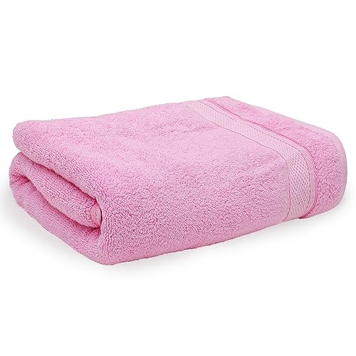 Magshion Extra Large Cotton Bath Sheet for Bathroom Adults Oversized Quick-Dry Bath Sheet Towel, Pink