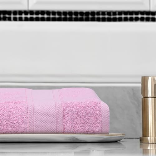 Magshion Extra Large Cotton Bath Sheet for Bathroom Adults Oversized Quick-Dry Bath Sheet Towel, Pink