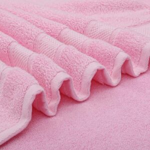 Magshion Extra Large Cotton Bath Sheet for Bathroom Adults Oversized Quick-Dry Bath Sheet Towel, Pink