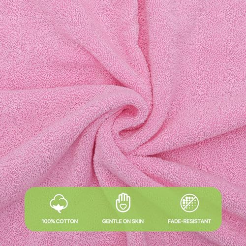 Magshion Extra Large Cotton Bath Sheet for Bathroom Adults Oversized Quick-Dry Bath Sheet Towel, Pink