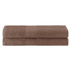 bnm eco-friendly cotton lightweight towels for guest bath, master bathroom, shower, quick dry, adults, kids, home essentials, oversized towels, sustainable towels, bath sheet set of 2, coffee