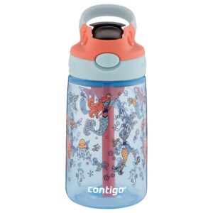 contigo aubrey kids cleanable water bottle with silicone straw and spill-proof lid