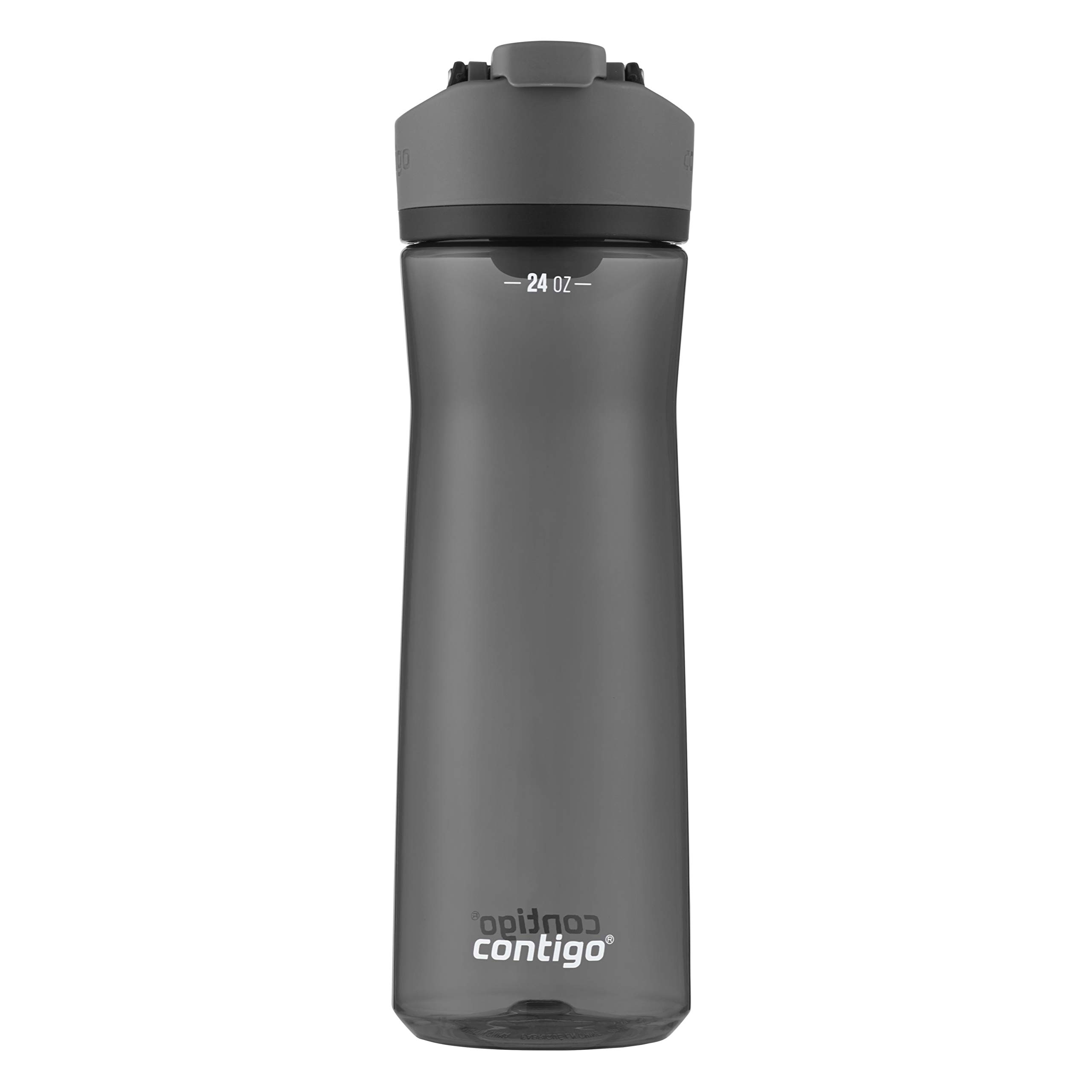 Contigo Cortland Spill-Proof Water Bottle, BPA-Free Plastic Water Bottle with Leak-Proof Lid and Carry Handle, Dishwasher Safe, Licorice, 24oz