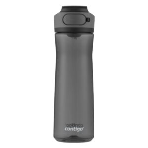 Contigo Cortland Spill-Proof Water Bottle, BPA-Free Plastic Water Bottle with Leak-Proof Lid and Carry Handle, Dishwasher Safe, Licorice, 24oz