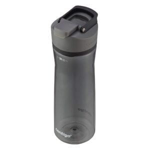 Contigo Cortland Spill-Proof Water Bottle, BPA-Free Plastic Water Bottle with Leak-Proof Lid and Carry Handle, Dishwasher Safe, Licorice, 24oz