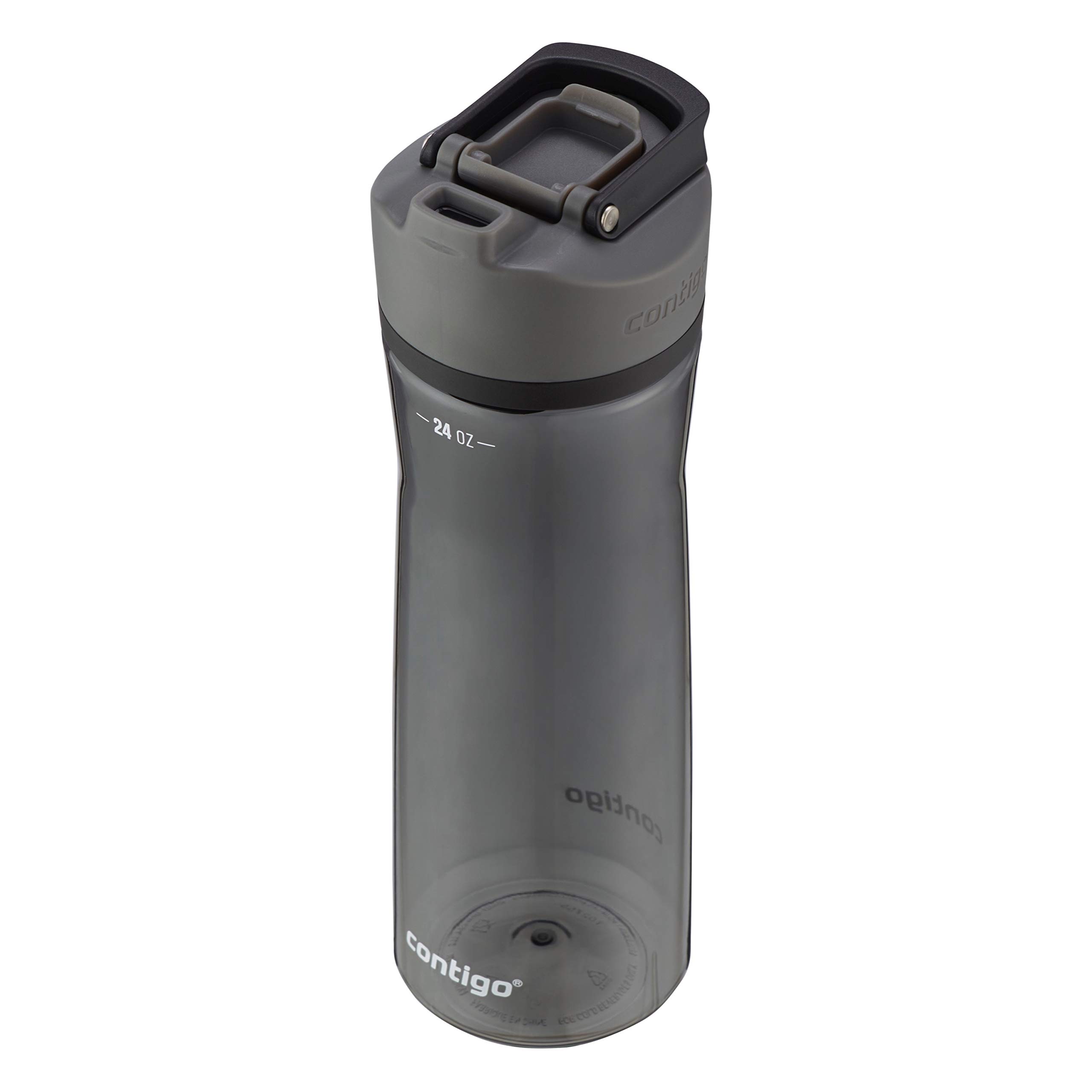 Contigo Cortland Spill-Proof Water Bottle, BPA-Free Plastic Water Bottle with Leak-Proof Lid and Carry Handle, Dishwasher Safe, Licorice, 24oz