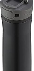 Contigo Cortland Chill 2.0 Stainless Steel Insulated Water Bottle, 24 oz, Licorice - Autoseal Spill-Proof Lid Great for On the Go - Keep Drinks Hot/Cold - Fits Most Cup Holders - Includes Carry Handle